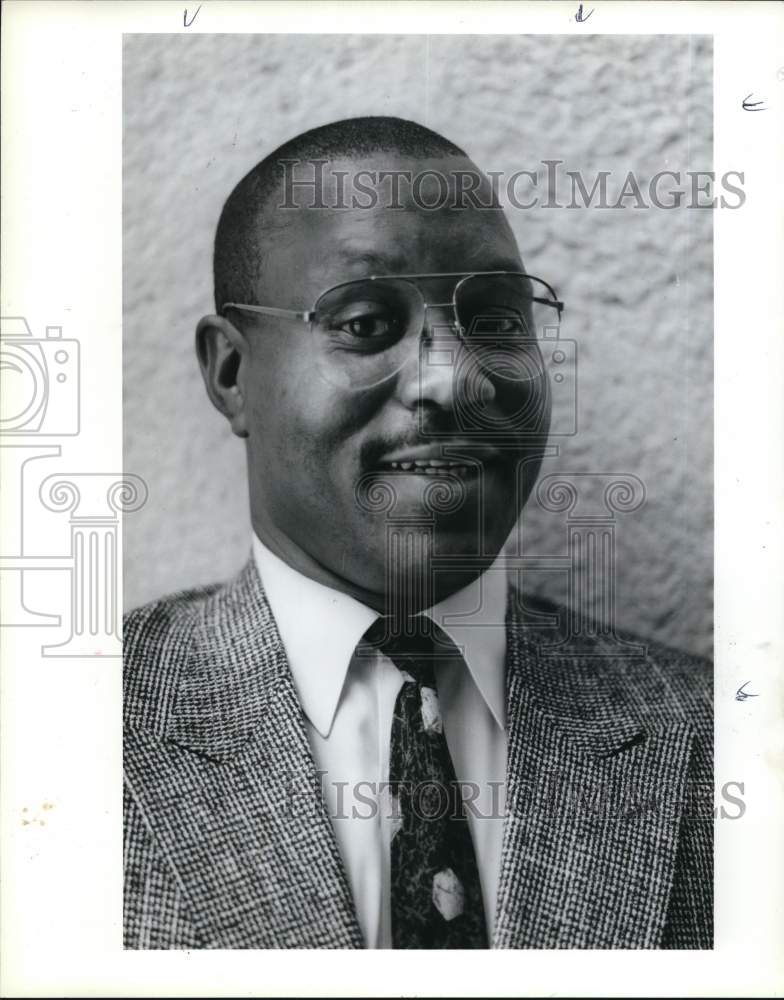 1989 Press Photo Lonnie Reynolds, Wheatley Basketball - hcb40701- Historic Images