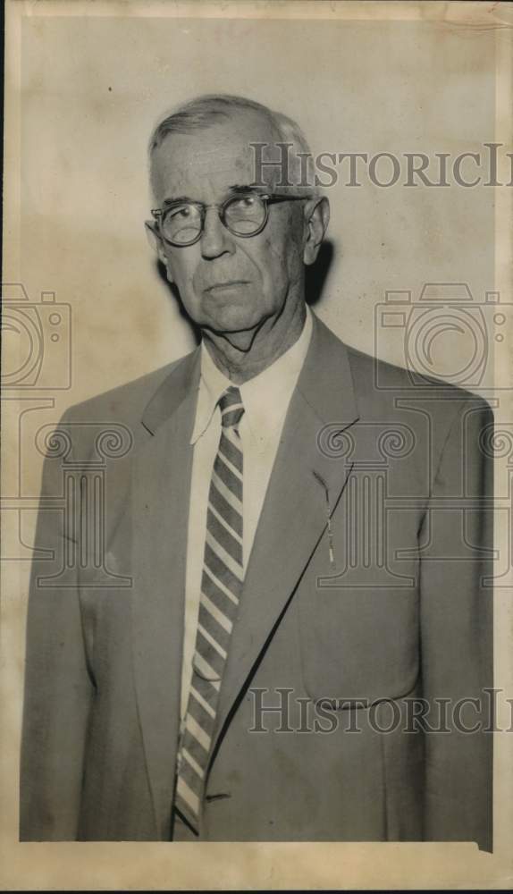 1955 Press Photo Houston First Savings and Loan president Ike McFarland- Historic Images