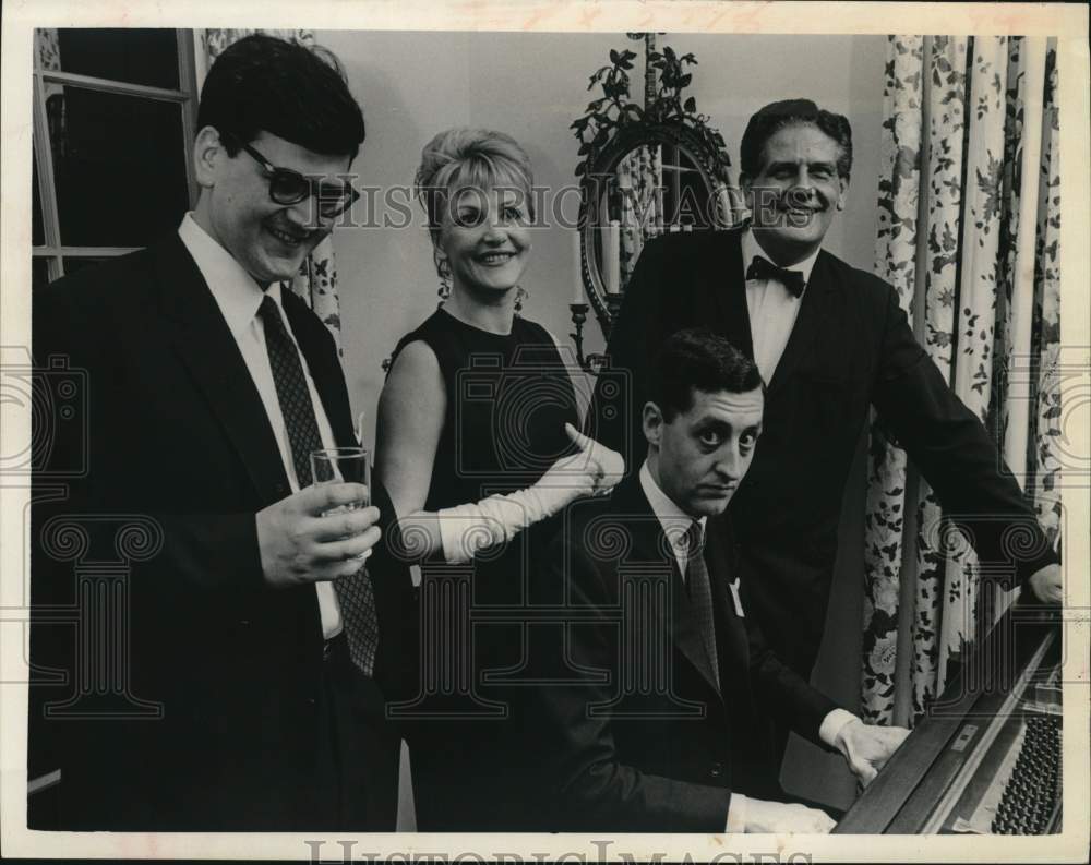 1964 Press Photo Mario Gerolimetto, Barnard Murphy and Wife, and Derick Merfin- Historic Images