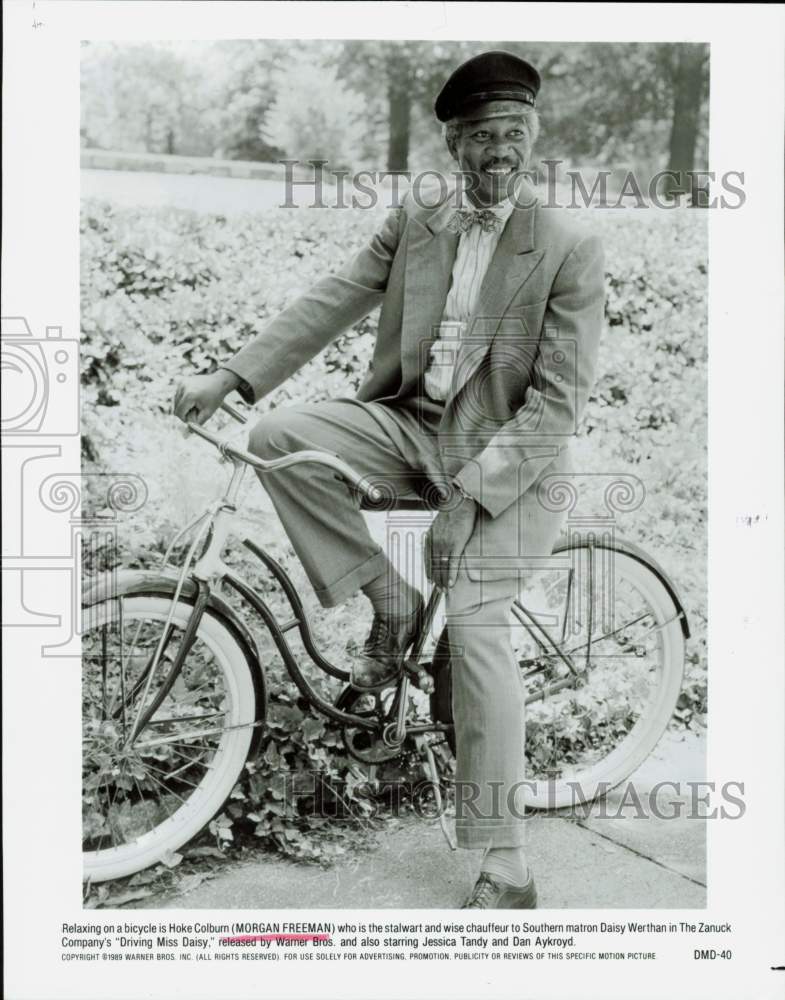 1989 Press Photo Morgan Freeman stars as Hoke Colburn in "Driving Miss Daisy."- Historic Images