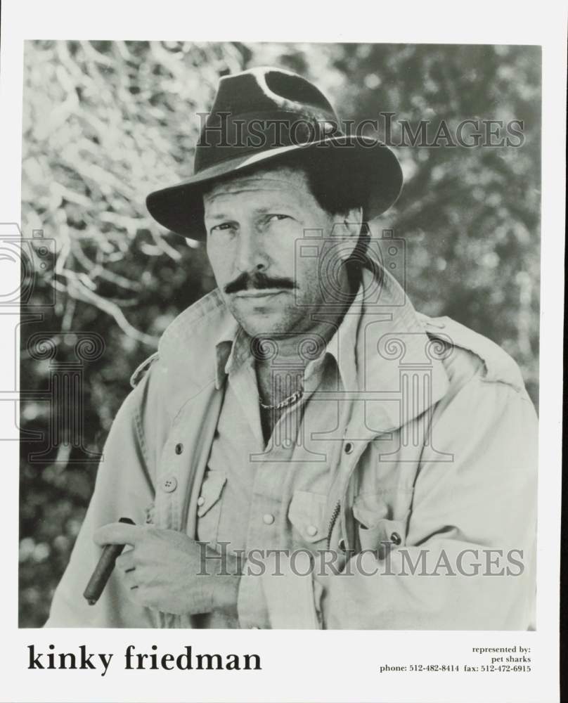 1990 Press Photo Kinky Friedman, singer - hcb55521- Historic Images