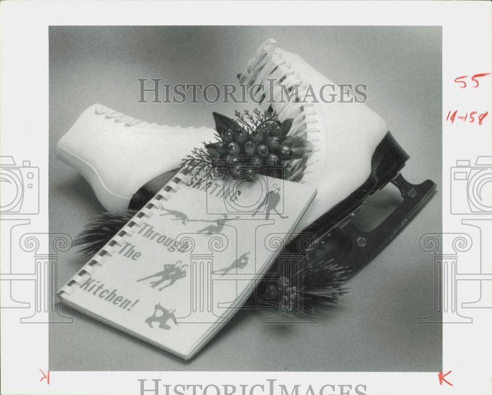 1984 Press Photo &quot;Skating Through The Kitchen&quot; written by ice sports celebrities- Historic Images