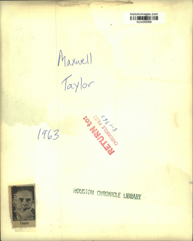 1963 Press Photo General Maxwell Taylor at Senate Foreign Relations Committee