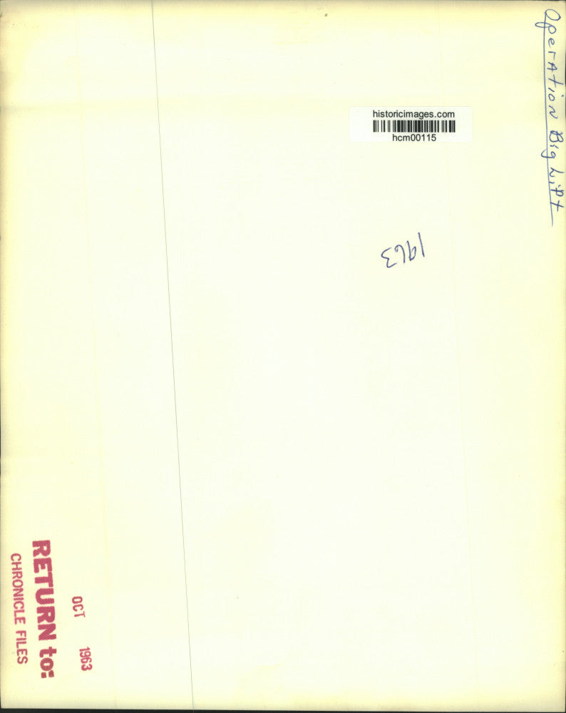 1963 Press Photo General Paul Freeman - Operation "Big Lift" - Spesbach, Germany