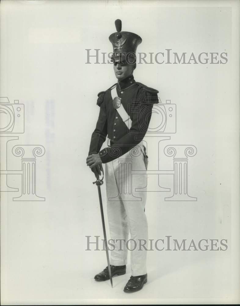 1961 Press Photo Historical uniform - Marine Musician, Mexican War 1846