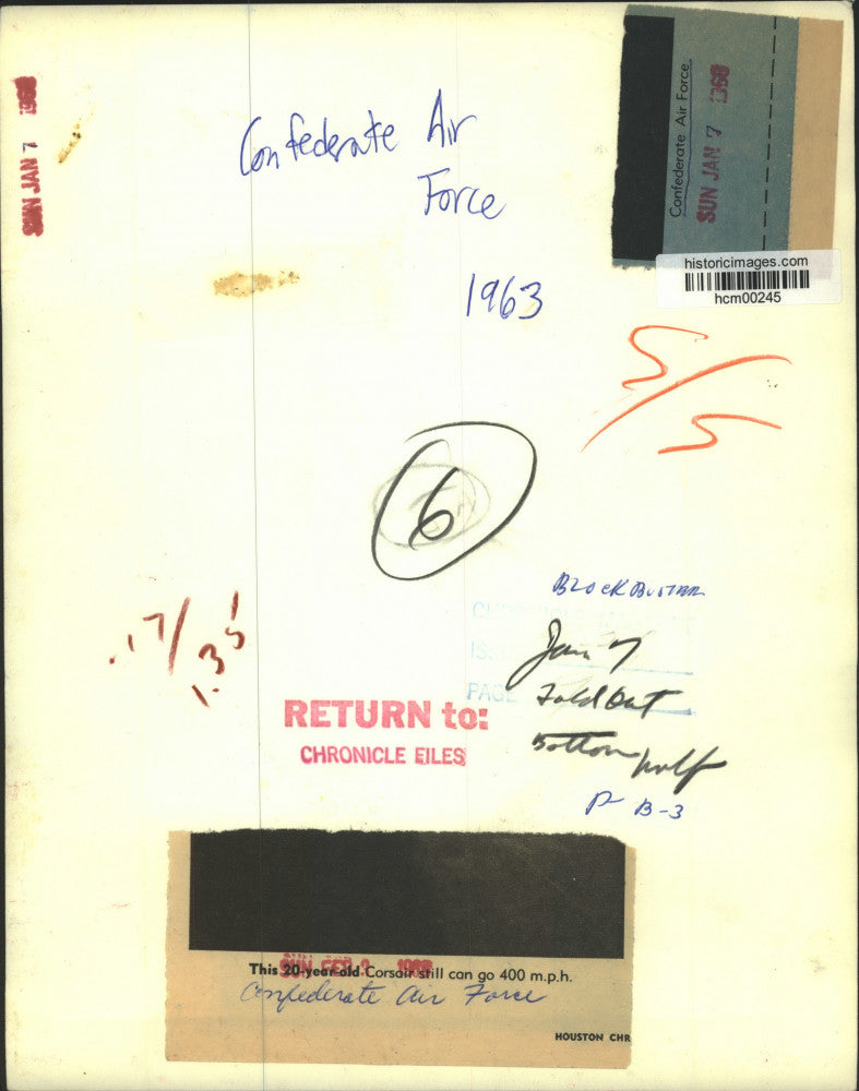 1963 Press Photo 20-year-old Corsair in flight - Confederate Air Force