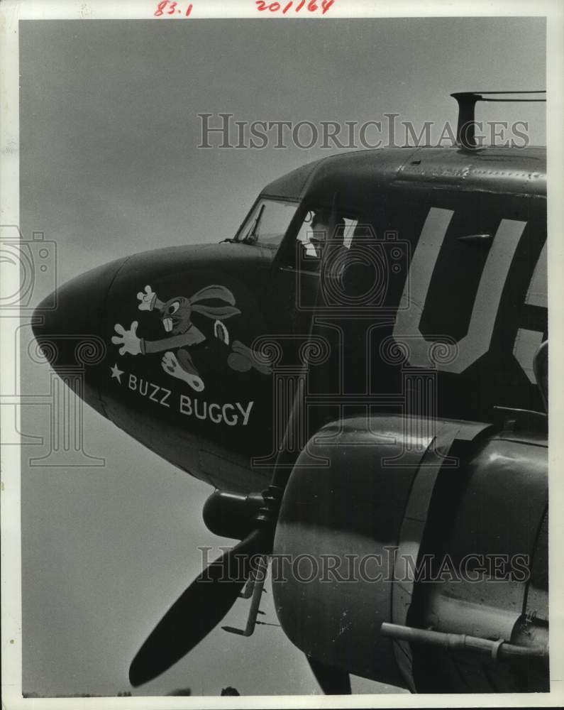 1976 Press Photo Jim Hazlitt in cockpit of Buzz Buggy - Confederate Air Force