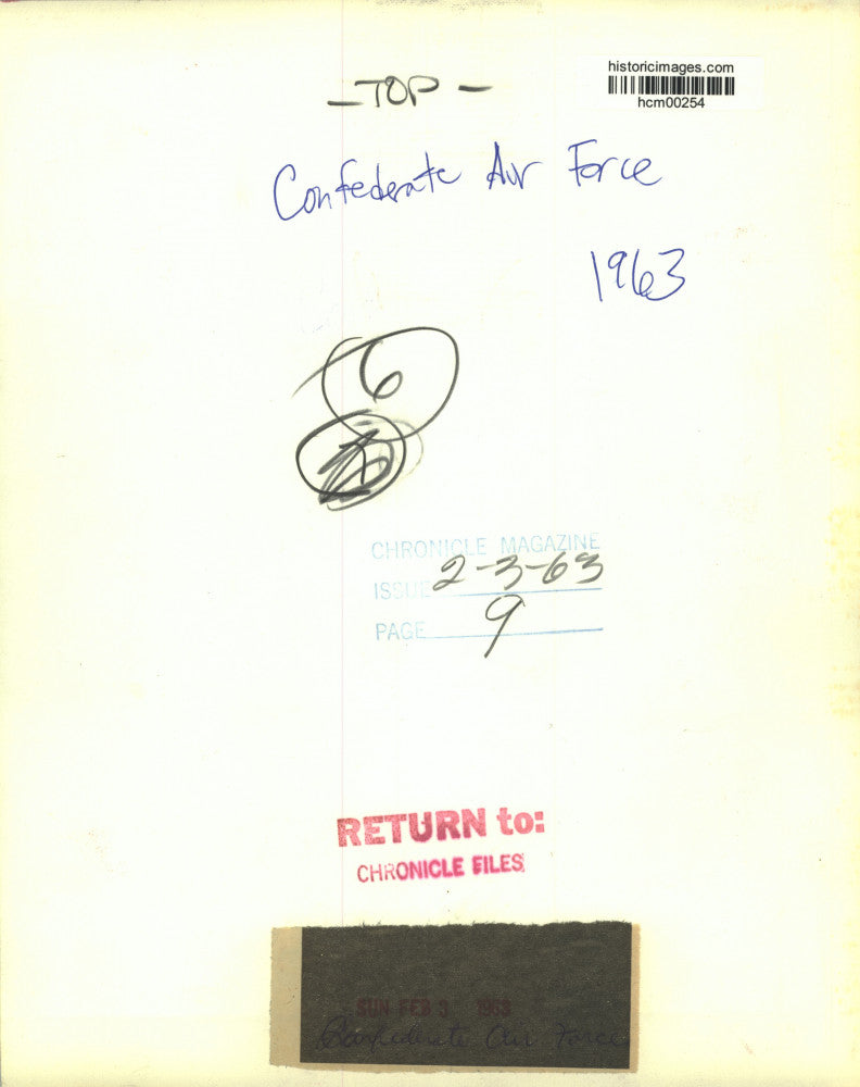 1963 Press Photo Confederate Air Force airplane upside-down in flight