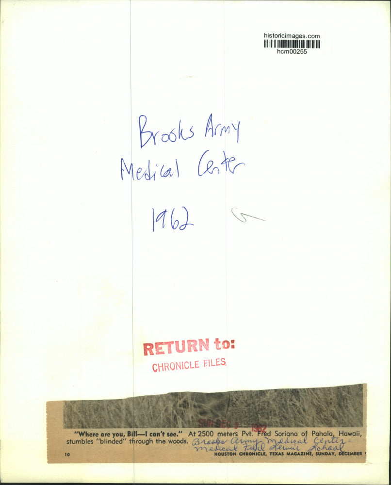 1962 Press Photo Private Fred Soriano; Brooks Army Medical Field Service School