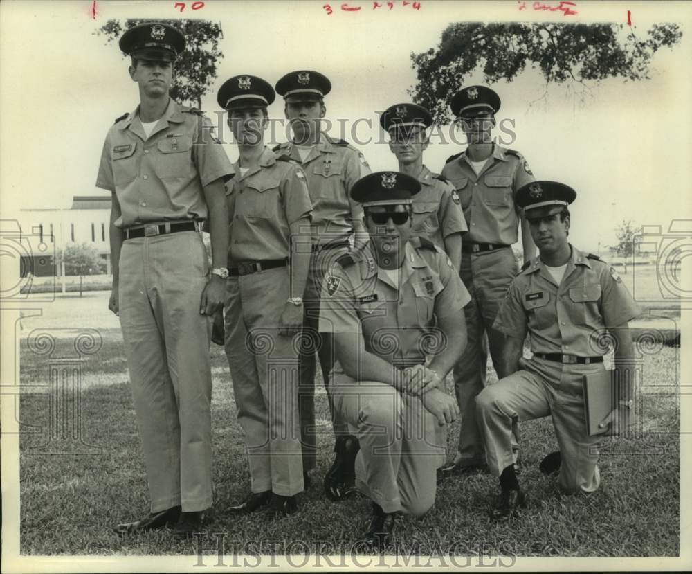 1969 Press Photo Univ of Houston ROTC Corps of Cadets commander and staff