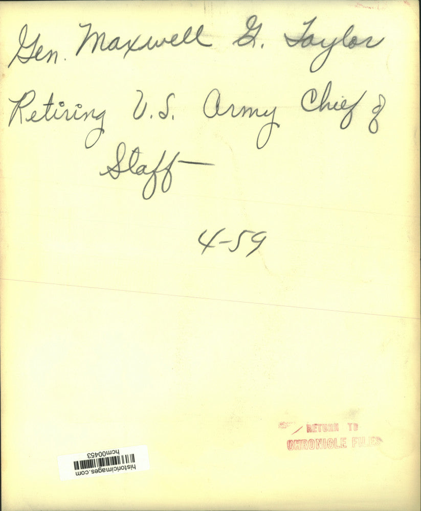 1959 Press Photo Gen. Maxwell Taylor chats with West Berlin Mayor Willy Brandt