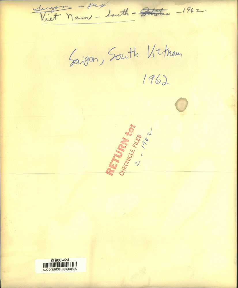 1962 Press Photo Labeled aerial view of Saigon, capital of South Vietnam