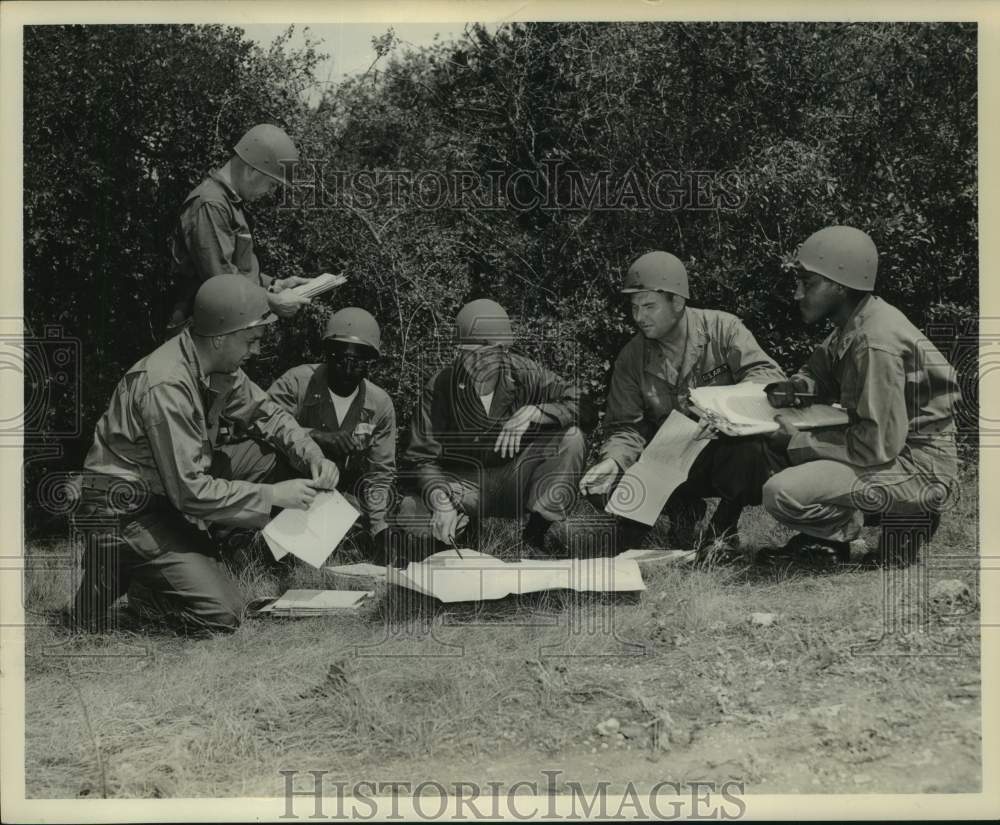1955 Press Photo Ft. Worth&#39;s 4162nd Reserve Unit training at Ft. Hood, Texas