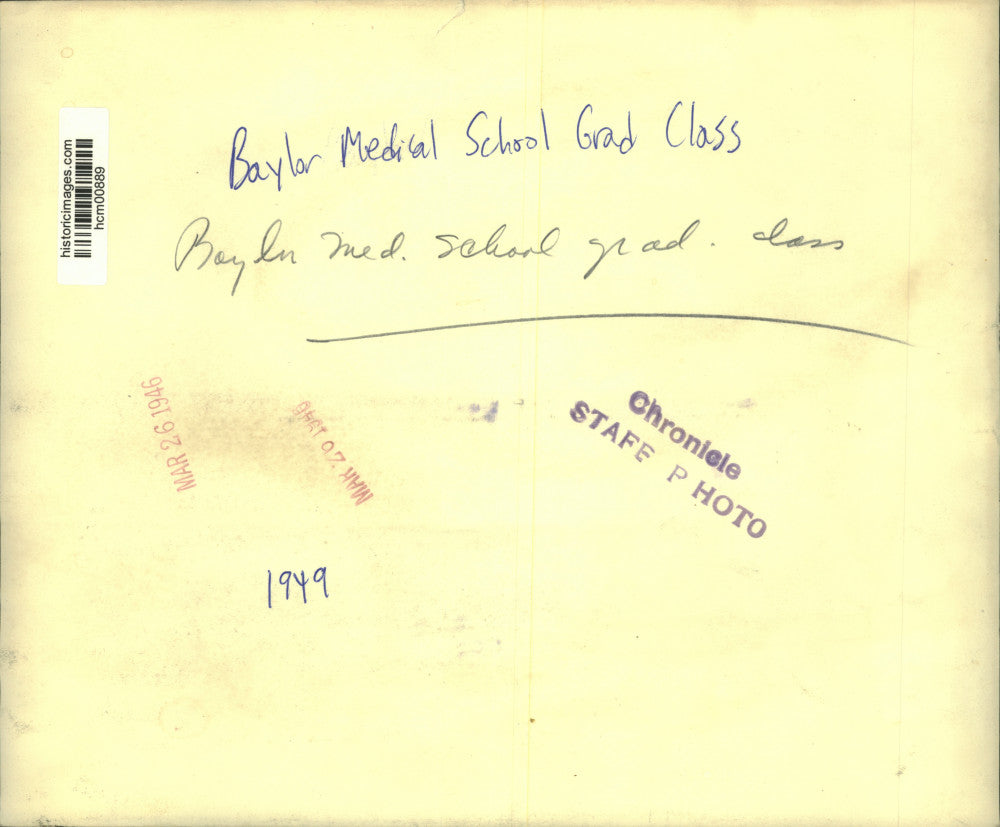 1946 Press Photo Baylor Medical School graduating class - Texas - hcm00889