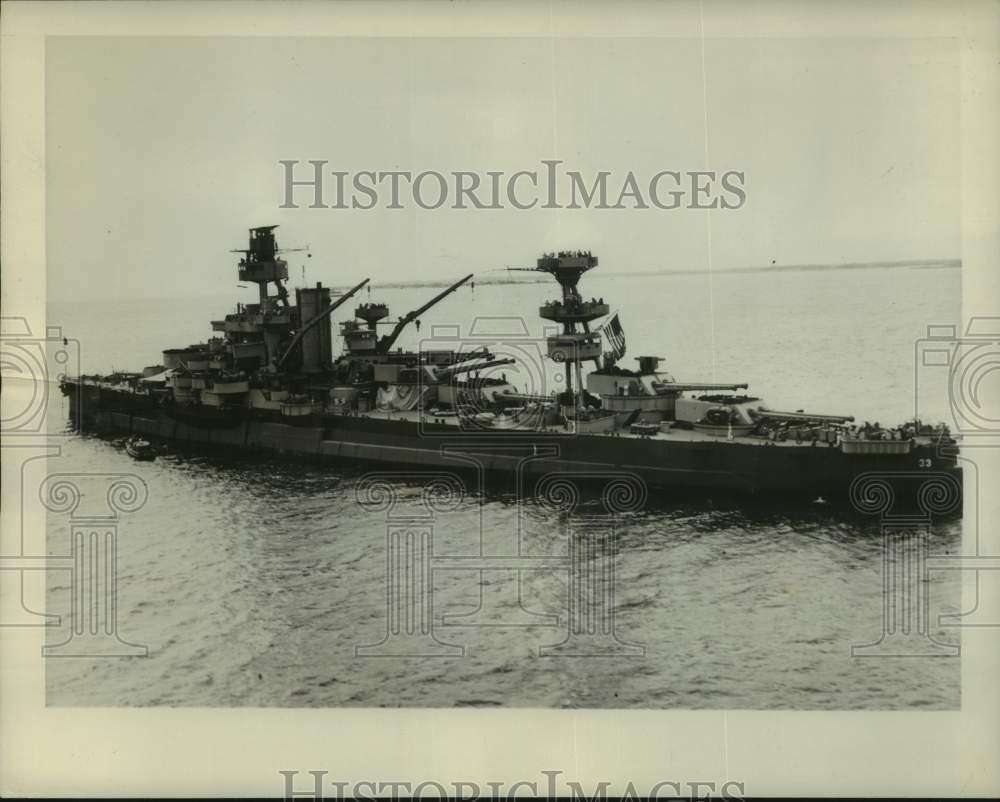 1964 Press Photo USS Arkansas battleship - hcm01044