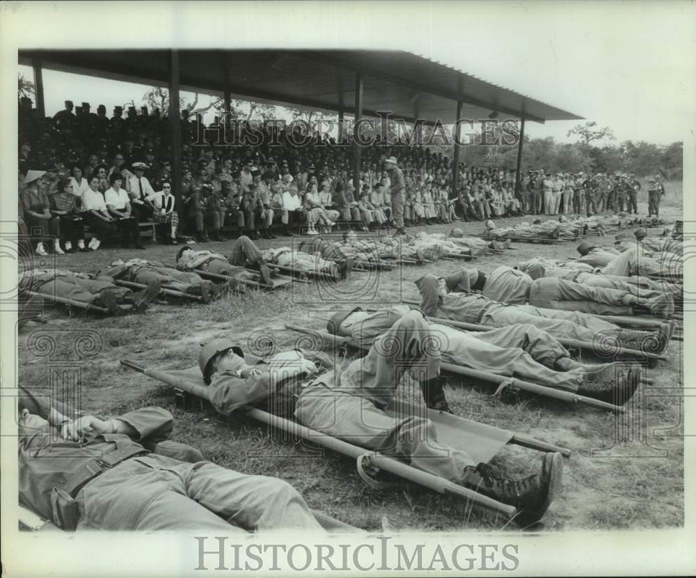 1962 Press Photo "Casualties" - Brooks Army Medical Field Service School, TX