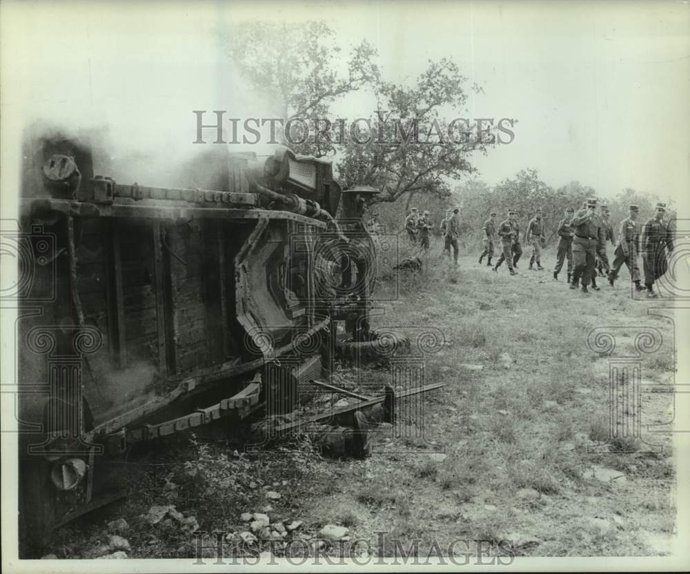 1962 Press Photo Training "destruction scene";Brooks Army Field Service School