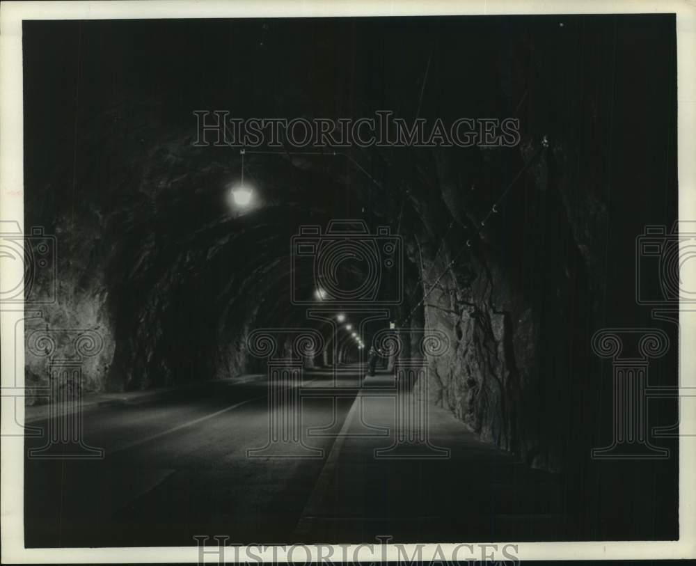 1961 Press Photo Road inside NORAD's underground complex in Colorado - hcm01138