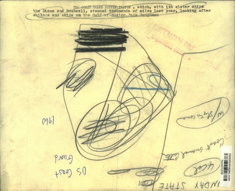 1960 Press Photo Coast Guard cutter Triton - Gulf of Mexico - hcm01239