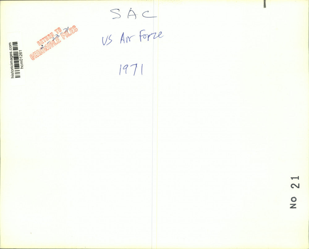 1971 Press Photo U.S. Air Force SAC aircraft on ground - hcm01261