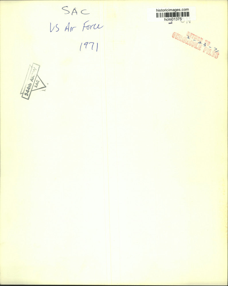 1971 Press Photo United States Air Force officers of 544th ASTW SAC - hcm01375