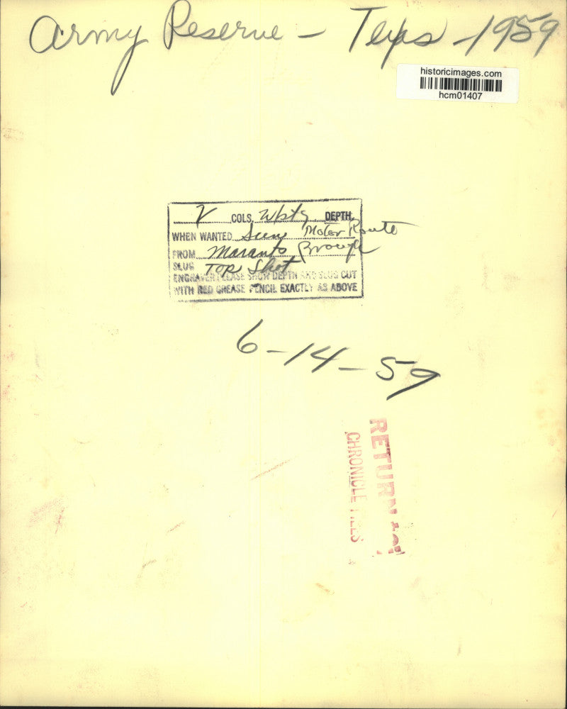 1959 Press Photo Texas Army Reserve taking aim on firing range - hcm01407