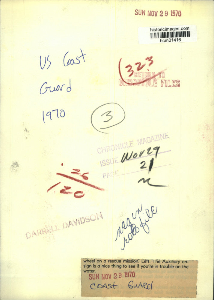 1970 Press Photo American and United States Coast Guard flags waving in wind