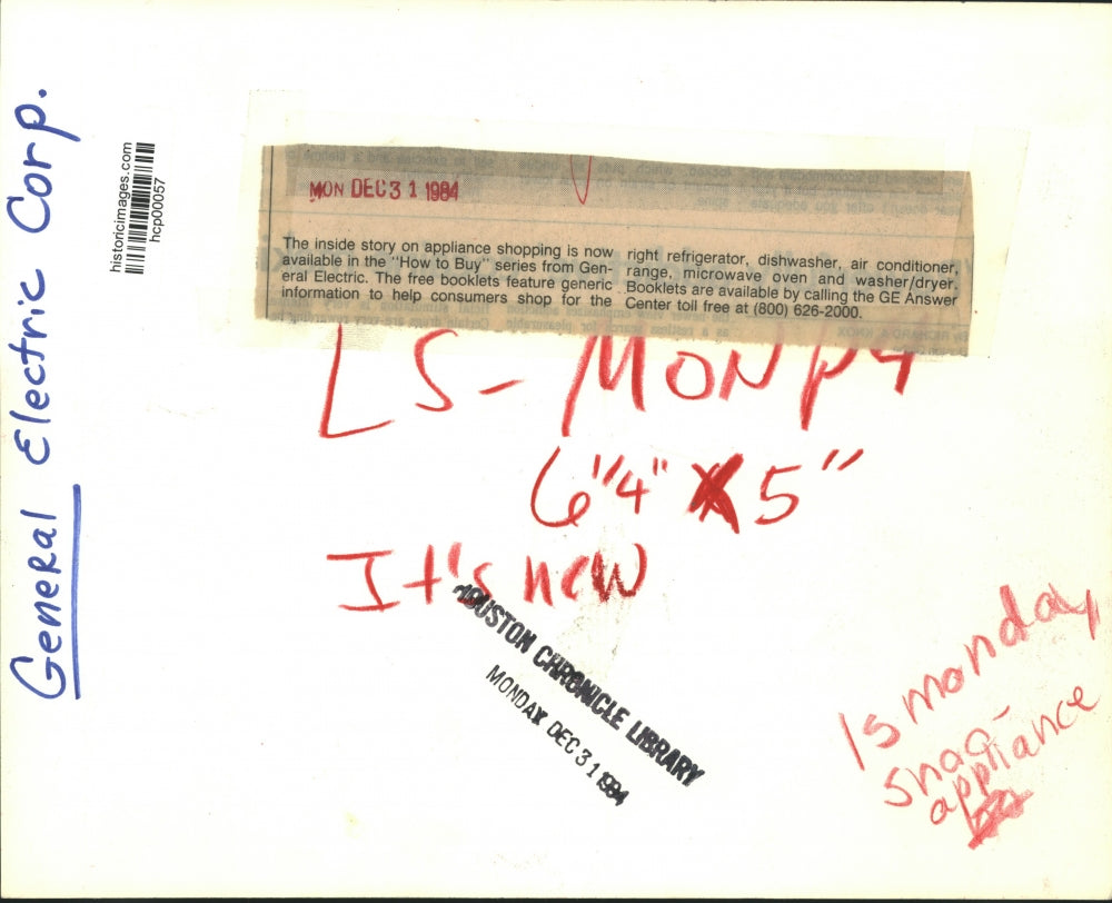 1994 Press Photo Appliance brochures from General Electric - hcp00057