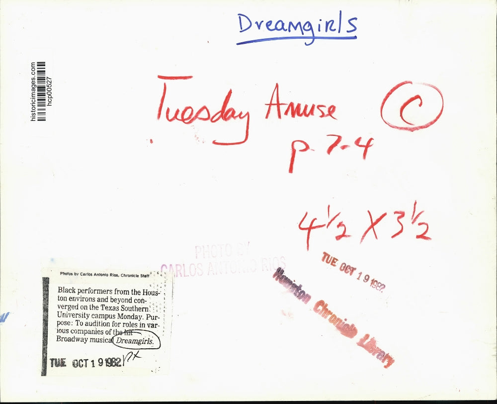 1982 Press Photo Actors audition at Texas Southern University in Houston