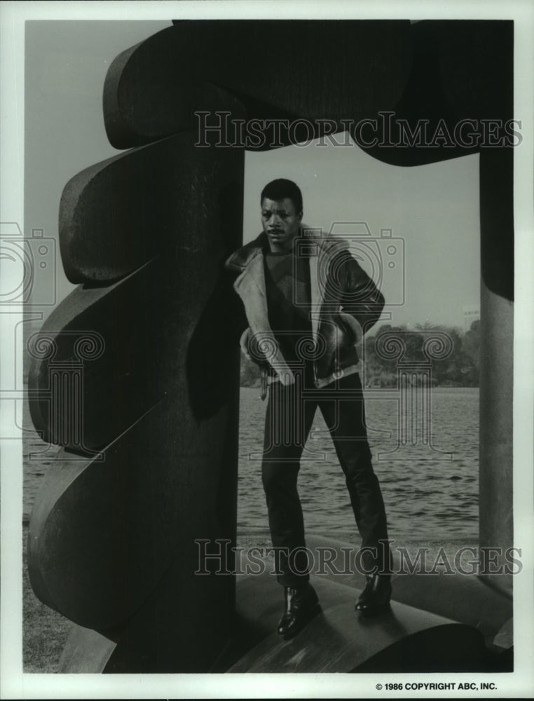 1986 Press Photo Carl Weathers stars in the television series &quot;Fortune Dane&quot;- Historic Images