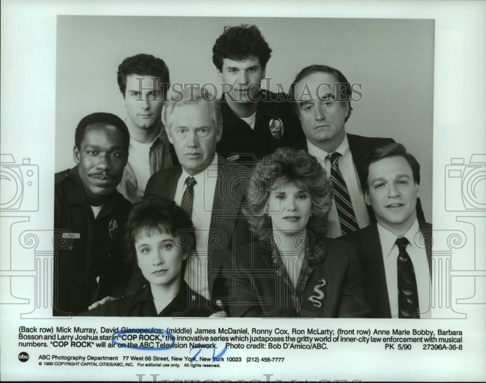 1990 Press Photo Cast of &quot;Cop Rock&quot; on ABC Television Network. - hcp02962- Historic Images