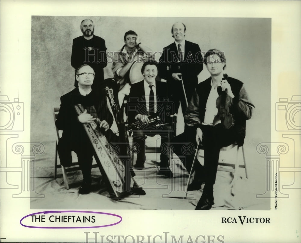 1989 Press Photo Members of &quot;The Chieftains&quot;, the Irish Music. - hcp02996- Historic Images