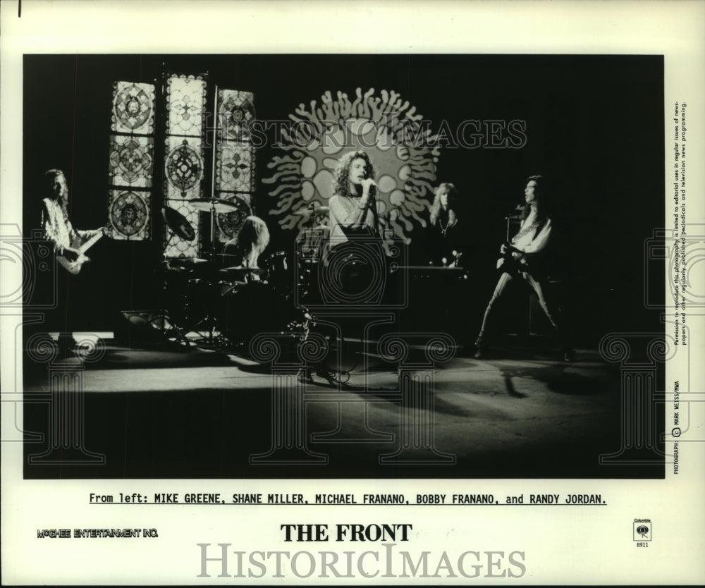 1990 Press Photo Members of music group &quot;The Front&quot;. - hcp03110- Historic Images