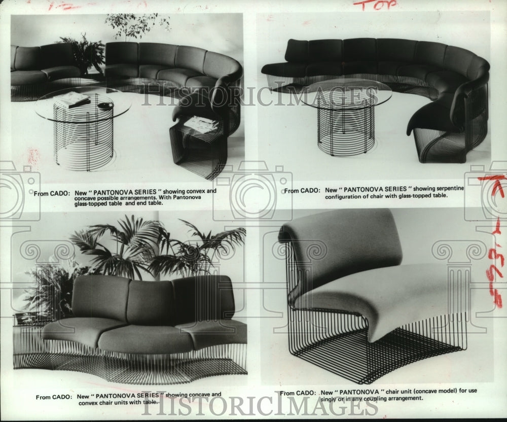 1981 Press Photo &quot;Pantonova Series&quot; seating from Cado. - hcp03135- Historic Images