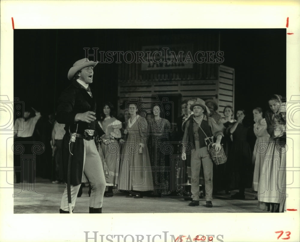 1979 Press Photo Enactment of Sam Houston at San Felipe in Galveston Island Park- Historic Images