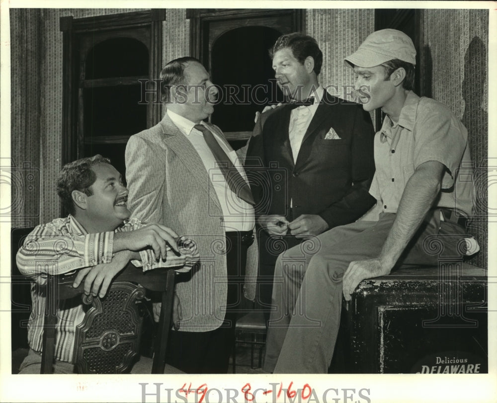 1984 Press Photo The cast in scene at Chocolate Bayou Theater in Houston.- Historic Images