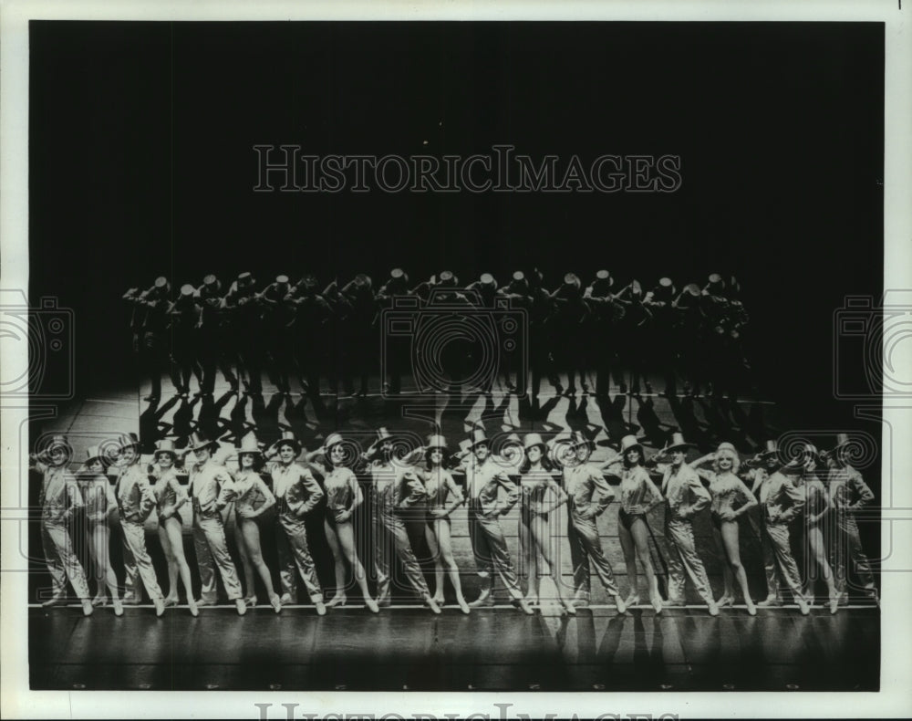 1985 Press Photo &quot;A Chorus Line&quot; National Company Broadway Musical Scene- Historic Images