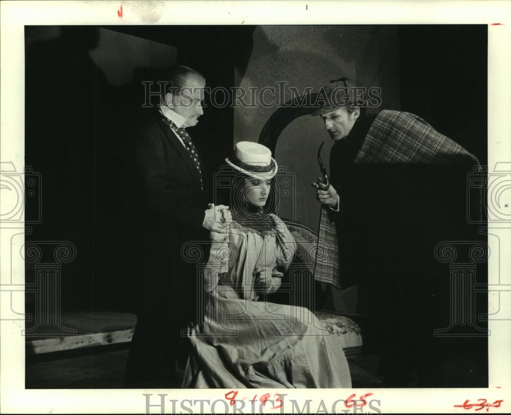 1984 Press Photo Adventure of the Speckled Band, Houston Chocolate Bayou Theater- Historic Images