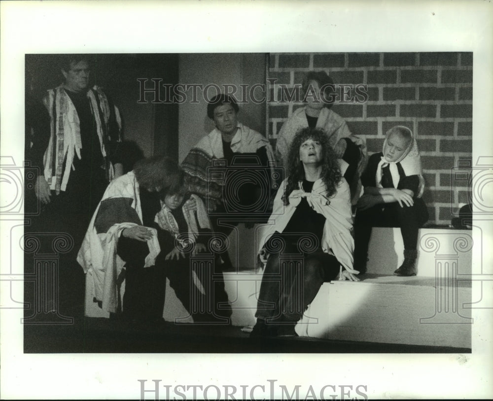 1991 Press Photo Joyce Bradshear sings at Christ The King Lutheran in Houston- Historic Images