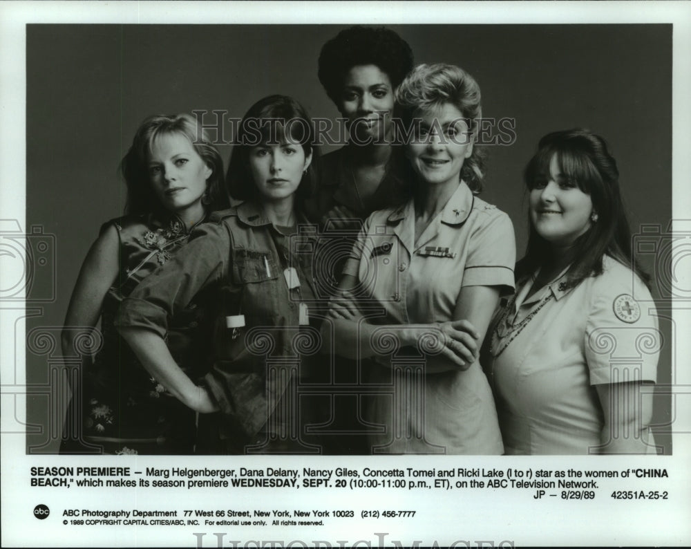 1989 Press Photo Female cast starring in &quot;China Beach&quot; on ABC. - hcp03313- Historic Images