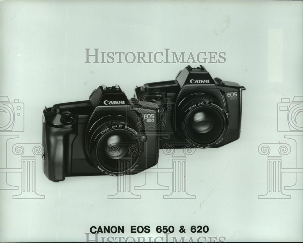 1987 Press Photo Canon Eos 650 and 620. - hcp03338- Historic Images