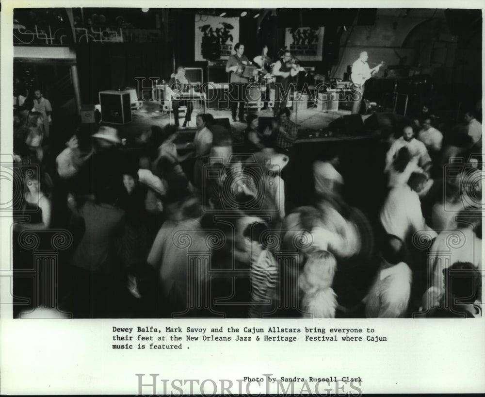 1984 Press Photo Cajun music featured at New Orleans Jazz &amp; Heritage Festival.- Historic Images