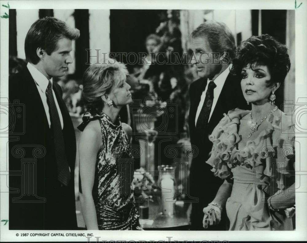 1987 Press Photo Scene from "Dynasty" "The Garage" airing on ABC. - hcp03412- Historic Images