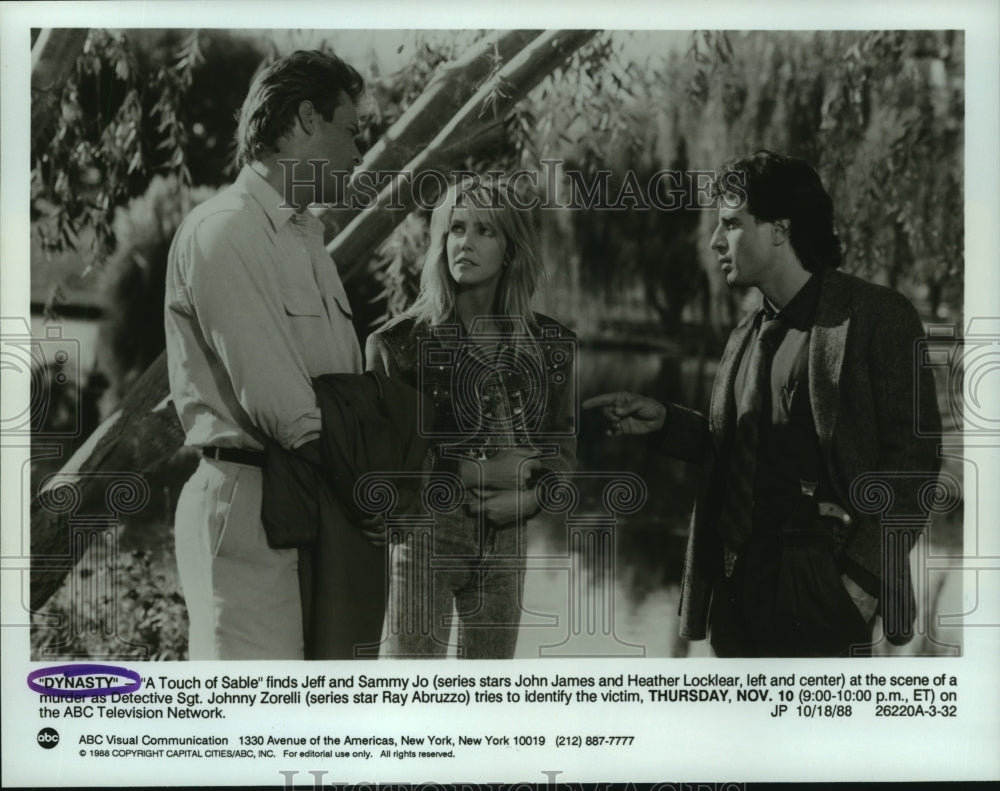 1988 Press Photo Scene from &quot;Dynasty&quot; &quot;A Touch of Sable&quot; airing on ABC.- Historic Images