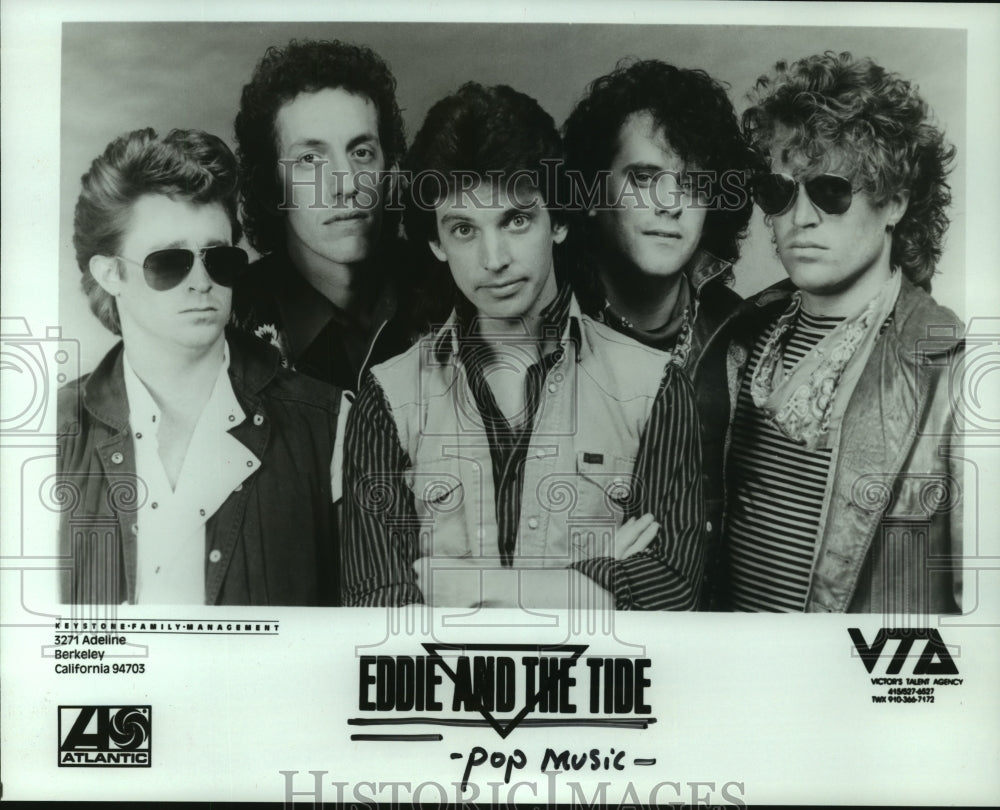 1985 Press Photo &quot;Eddie and the Tide&quot; Pop Music Group - hcp03461- Historic Images