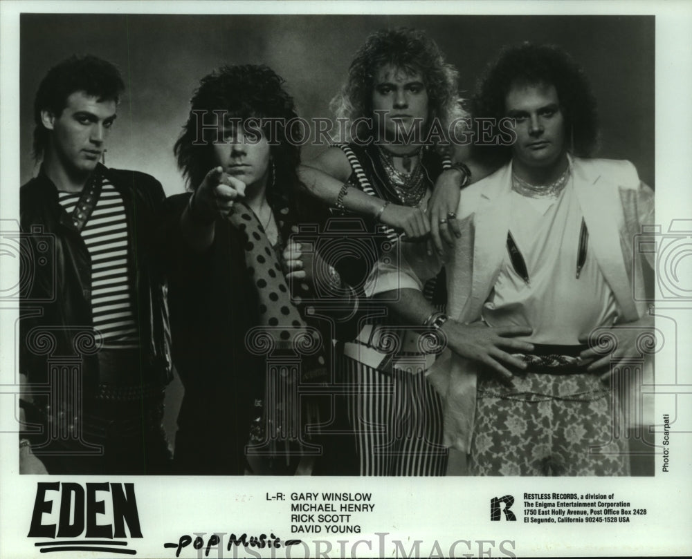 1986 Press Photo Members of pop music &quot;Eden&quot;. - hcp03462- Historic Images