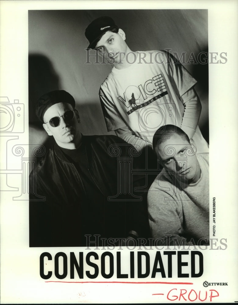 1990 Press Photo Members of the music group Consolidated - hcp03695- Historic Images