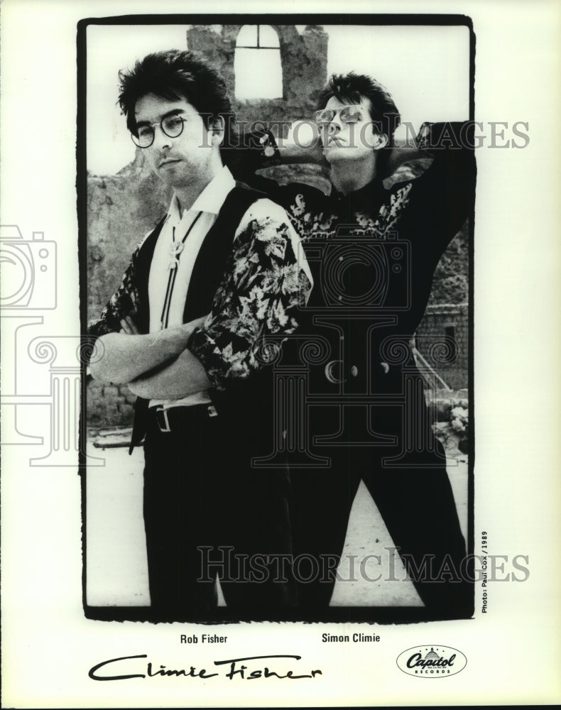 1989 Press Photo Members of the entertainment group Climie Fisher - hcp03697- Historic Images