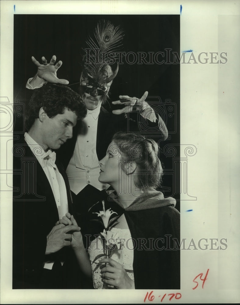 1982 Press Photo Chocolate Bayou Theater actors in The Picture of Dorian Gray- Historic Images