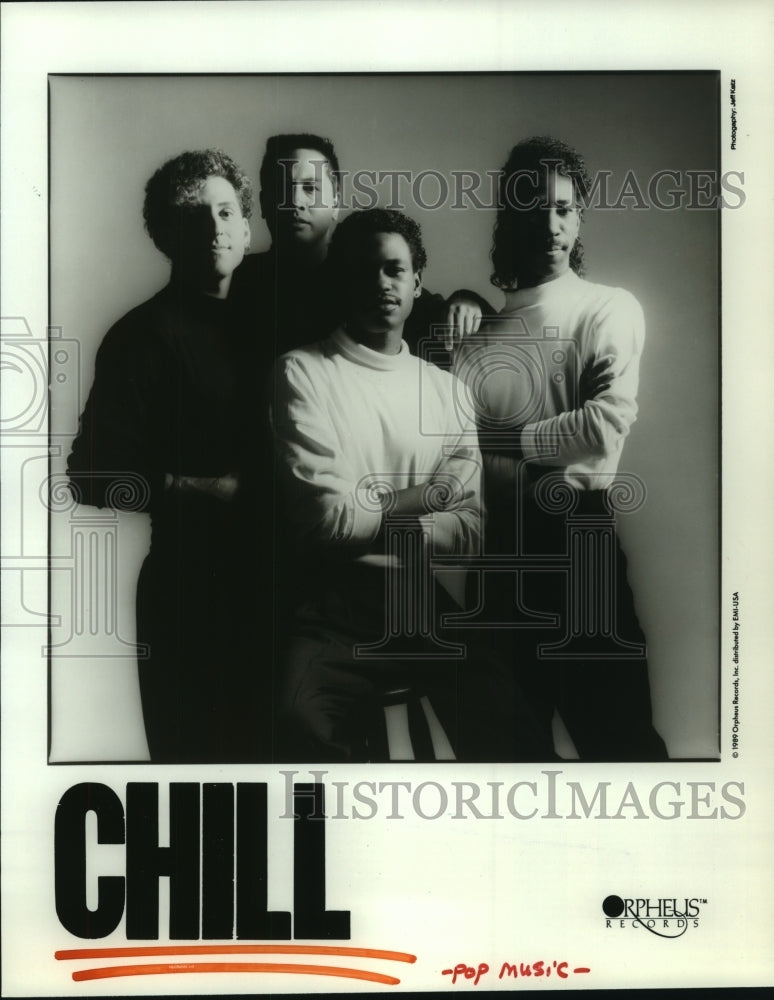 1989 Press Photo Members of the pop music group Chill - hcp03774- Historic Images